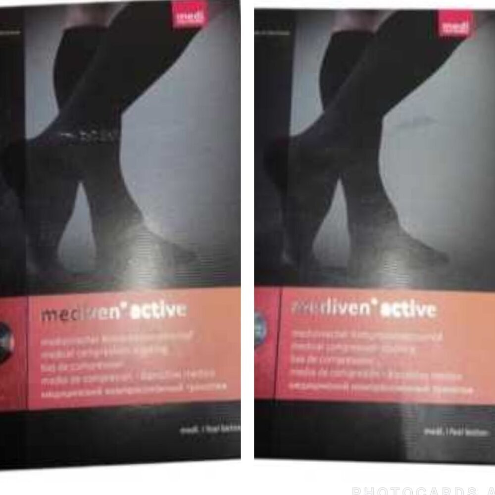 Mediven Active Compression Socks 2 Pairs  Black Class 1 Unisex NEW